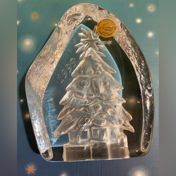Cristal D’Arques France Christmas Paper Weight Dated 1999 (DS) - Picture 5 of 11